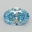 5.00 Ct. Fancy Vivid Blue Oval Lab Grown Diamond