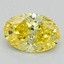 0.82 Ct. Fancy Vivid Yellow Oval Lab Grown Diamond