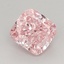 1.30 Ct. Fancy Vivid  Pink Cushion Lab Grown Diamond