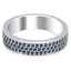 Custom Pave Multi-Row Sapphire Wedding Band