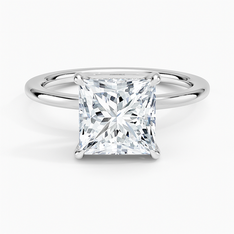 18K White Gold Audrey Perfect Fit Hidden Halo Diamond Ring