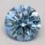 1.56 Ct. Fancy Intense Blue Round Lab Grown Diamond