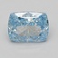 2.06 Ct. Fancy Vivid Blue Cushion Lab Grown Diamond