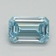 0.81 Ct. Fancy Intense Blue Emerald Lab Grown Diamond
