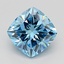 1.61 Ct. Fancy Vivid Blue Cushion Lab Grown Diamond