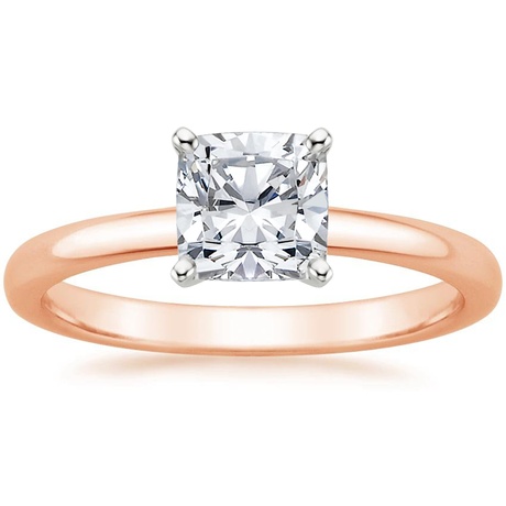 14K Rose Gold 2mm Comfort Fit Bridal Set