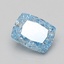 1.53 Ct. Fancy Vivid Blue Cushion Lab Grown Diamond
