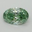 1.61 Ct. Fancy Vivid Green Oval Lab Grown Diamond