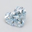 1.53 Ct. Fancy Intense Blue Heart Lab Grown Diamond