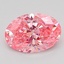 1.01 Ct. Fancy Vivid Pink Oval Lab Grown Diamond
