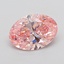 4.20 Ct. Fancy Vivid Pink Oval Lab Grown Diamond