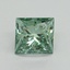 1.62 Ct. Fancy Vivid Pacific Green Princess Lab Grown Diamond