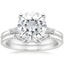PT Moissanite Tapered Baguette Diamond Bridal Set, smalltop view