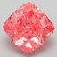 3.63 Ct. Fancy Vivid Pink Cushion Lab Grown Diamond
