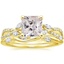 18K Yellow Gold Luxe Willow Diamond Ring (1/4 ct. tw.) with Winding Willow Diamond Ring (1/8 ct. tw.)