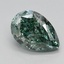 1.41 Ct. Fancy Vivid Green Pear Lab Grown Diamond
