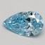 0.60 Ct. Fancy Vivid Blue Pear Lab Grown Diamond