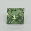 2.03 Ct. Fancy Vivid Green Princess Lab Grown Diamond