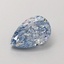 0.84 Ct. Fancy Vivid Blue Pear Lab Grown Diamond