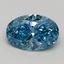 0.59 Ct. Fancy Vivid Blue Oval Lab Grown Diamond