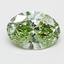 1.51 Ct. Fancy Vivid  Green Oval Lab Grown Diamond