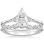 PT Moissanite Aria Diamond Ring (1/10 ct. tw.) with Versailles Diamond Ring (3/8 ct. tw.), smalltop view
