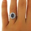 The Sage Ring, smalltop view on a hand