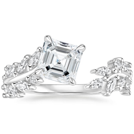 18K White Gold Sweeping Ivy Diamond Bridal Set (1 ct. tw.)