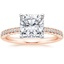 14K Rose Gold Corda Diamond Ring, smalltop view
