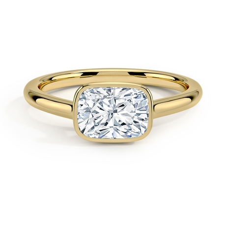 East-West Bezel Solitaire Ring