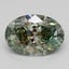 0.50 Ct. Fancy Vivid Green Oval Lab Grown Diamond