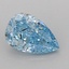 1.03 Ct. Fancy Vivid Blue Pear Lab Grown Diamond