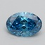 1.52 Ct. Fancy Vivid Blue Oval Lab Grown Diamond