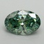 1.31 Ct. Fancy Vivid Pacific Green Oval Lab Grown Diamond