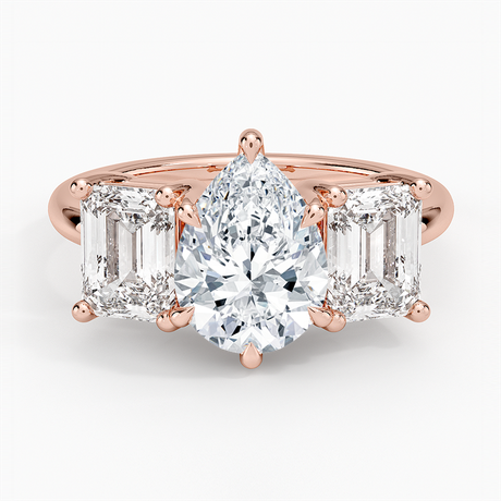 14K Rose Gold Luxe Rhiannon Three Stone Diamond Ring (1 1/10 ct. tw.)