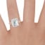 14K Rose Gold Icon Diamond Ring (1/3 ct. tw.), smallzoomed in top view on a hand