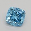 2.08 Ct. Fancy Vivid Blue Cushion Lab Grown Diamond