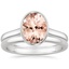 PT Morganite Luna Bridal Set, smalltop view