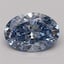 0.86 Ct. Fancy Vivid Blue Oval Lab Grown Diamond
