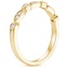 18K Yellow Gold Coronet Diamond Ring, smallside view
