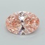 4.04 Ct. Fancy Vivid  Pink Oval Lab Grown Diamond