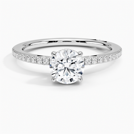 Diamond Accented Gallery Pave Band Setting
