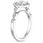 Platinum Tiara Halo Diamond Ring, smallside view
