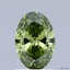 1.00 Ct. Fancy Vivid  Green Oval Lab Grown Diamond