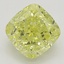 2.07 Ct. Fancy Intense Yellow Cushion Diamond