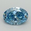 3.01 Ct. Fancy Vivid Blue Oval Lab Grown Diamond