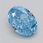 2.06 Ct. Fancy Vivid Blue Oval Lab Grown Diamond