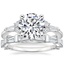 Platinum Yvonne Diamond Ring with Memoir Baguette Diamond Ring (3/4 ct. tw.)