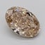 2.06 Ct. Light  Brown Oval Lab Grown Diamond