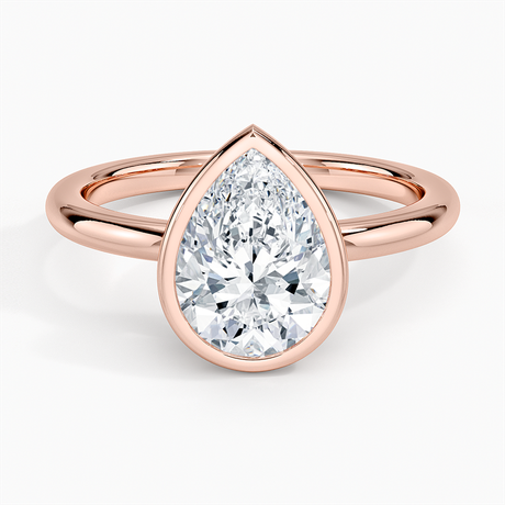 14K Rose Gold Julietta Bezel Solitaire Ring